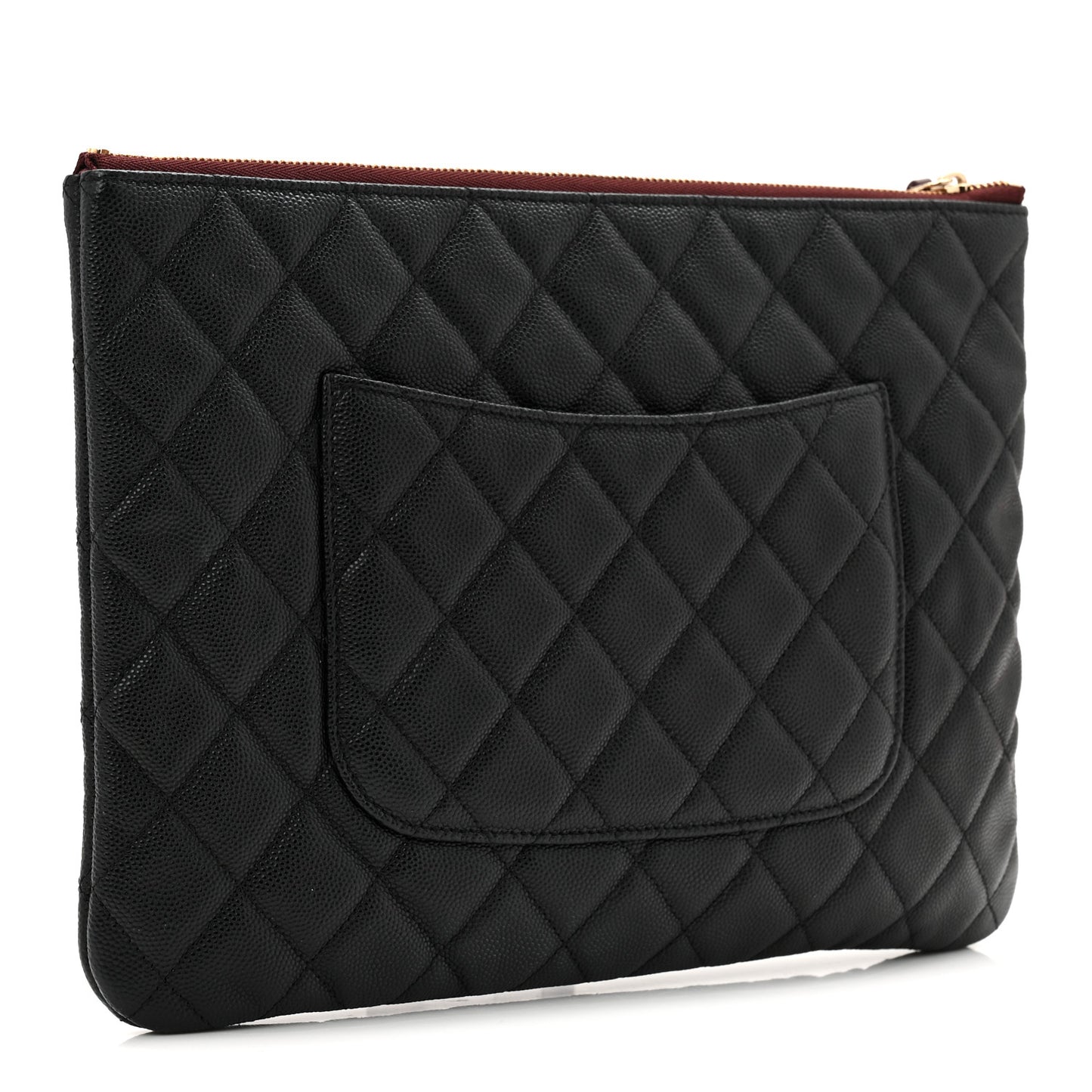 Caviar Quilted Medium Cosmetic Case Black
