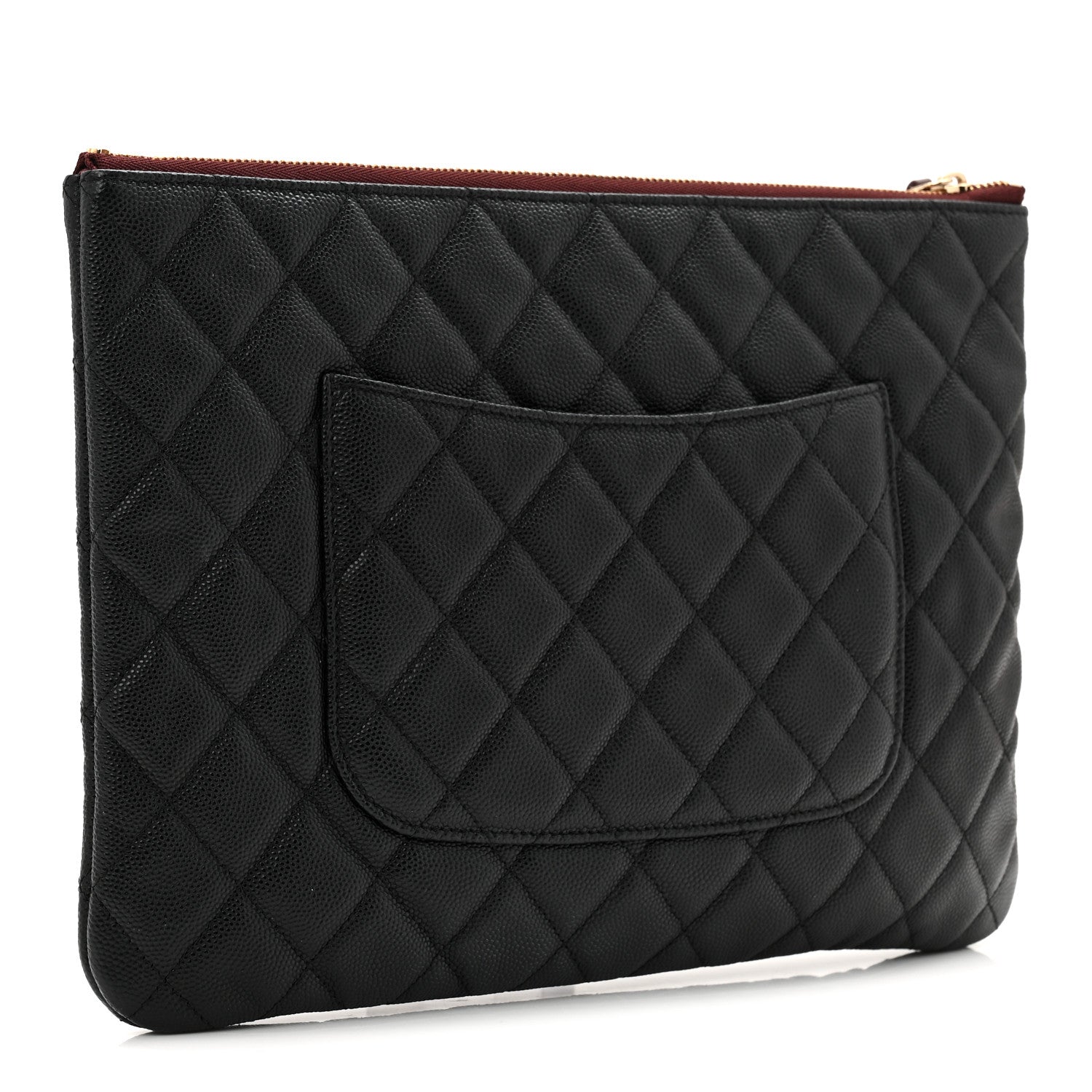Chanel Caviar Quilted Medium Cosmetic Case Black 3 of 7