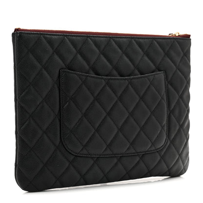 Chanel Caviar Quilted Medium Cosmetic Case Black 3 of 7
