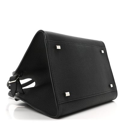 The Row Grained Calfskin Soft Margaux 10 Bag Black 4 of 9