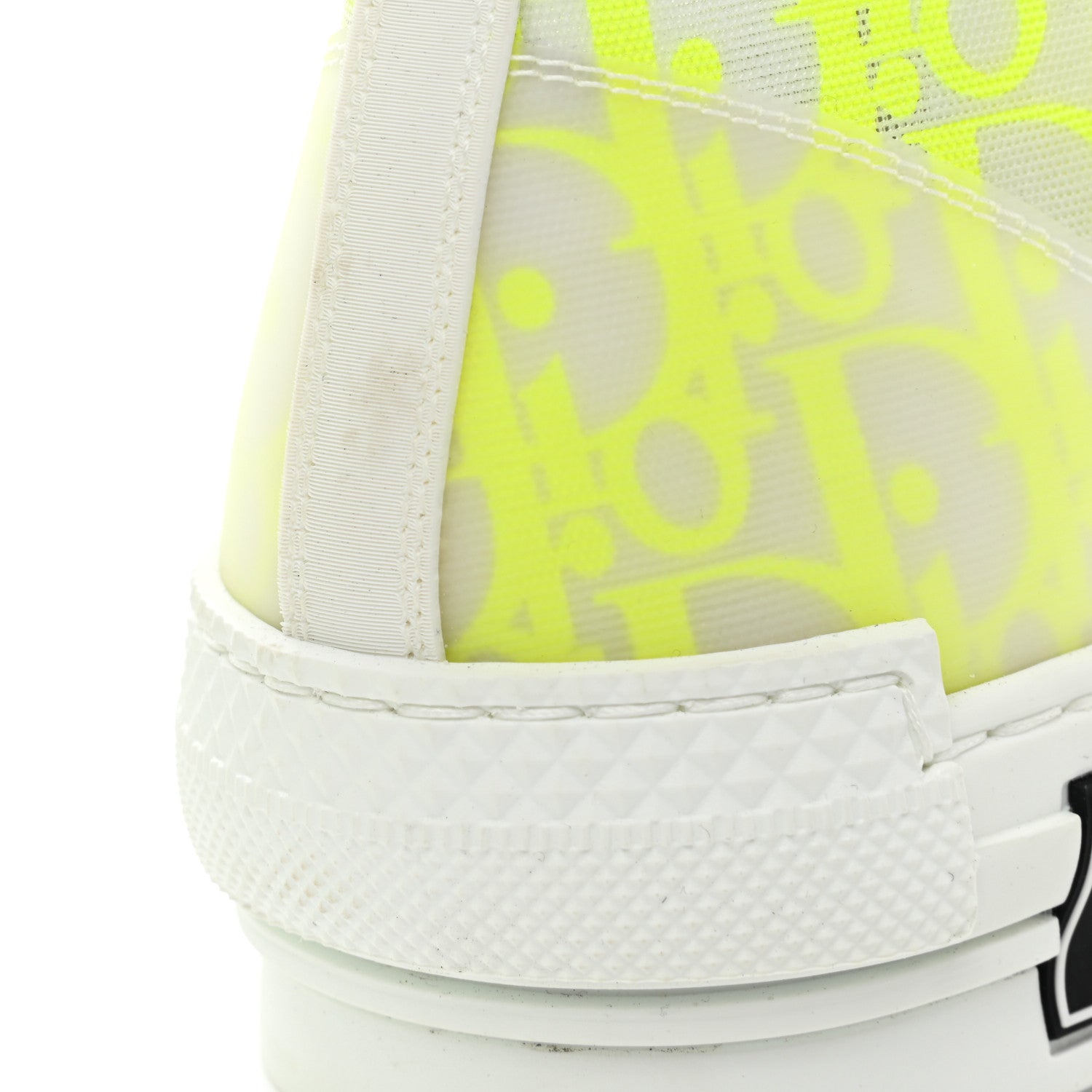 Christian Dior Technical Canvas Oblique Mens B23 High Top Sneakers 44 Yellow 5 of 13