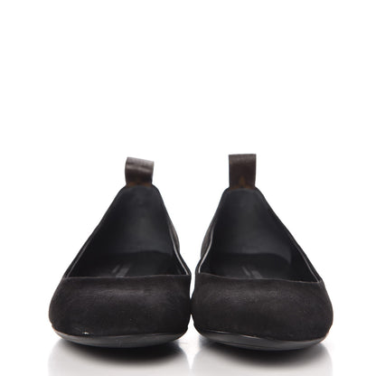 Louis Vuitton Suede Monogram Uniformes Ballet Flats 36 Black 2 of 8