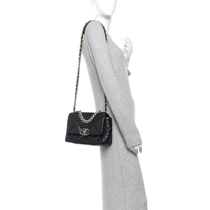 Chanel Lambskin Quilted Medium Chanel 19 Flap Black 2 of 10