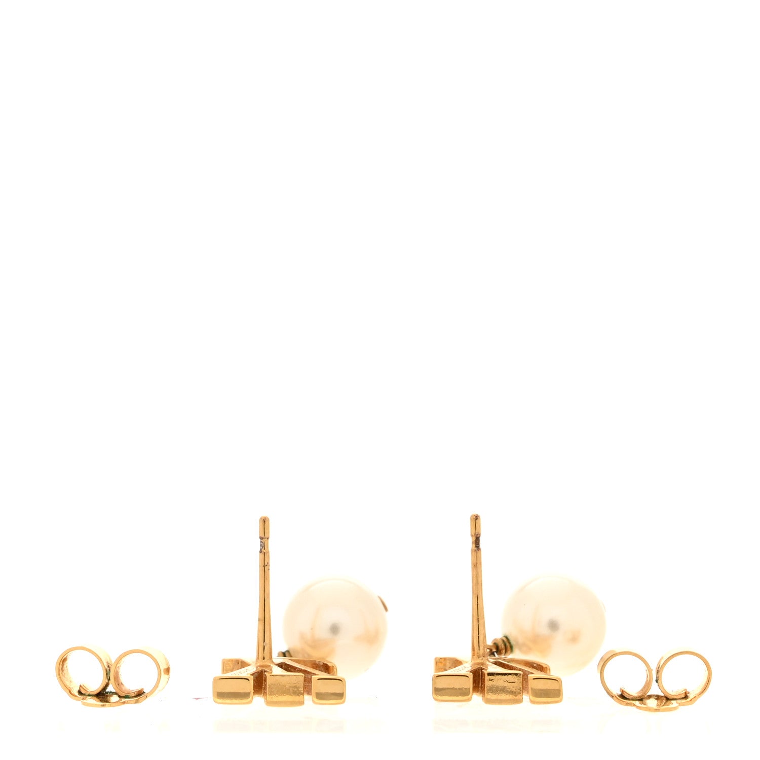 Louis Vuitton Pearl LV Louisa Iconic Earrings Gold 3 of 4