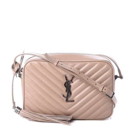 Saint Laurent Calfskin Matelasse Monogram Lou Camera Bag Nude Powder 1 of 8