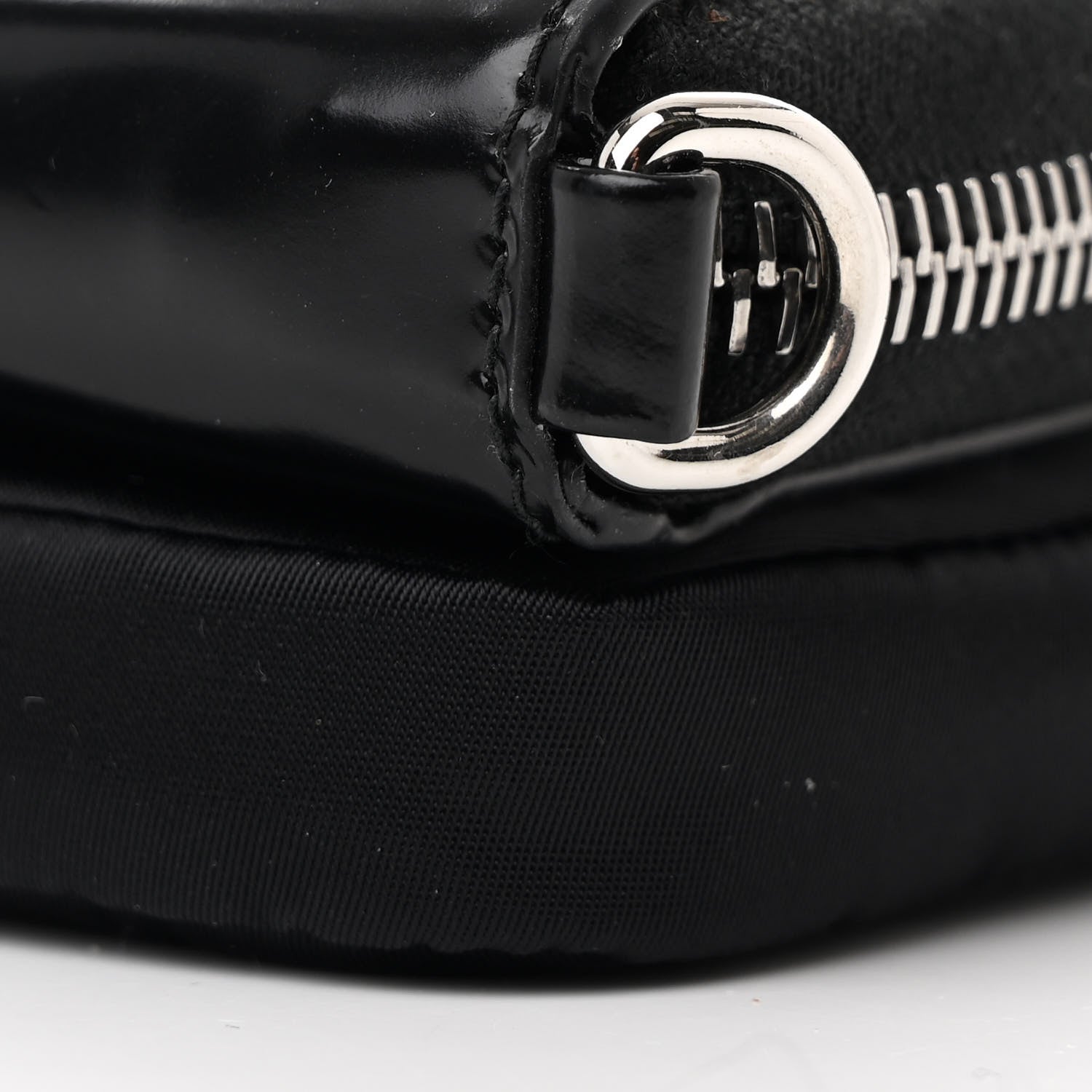Prada Brushed Calfskin Mini Crossbody Pouch Black 11 of 12