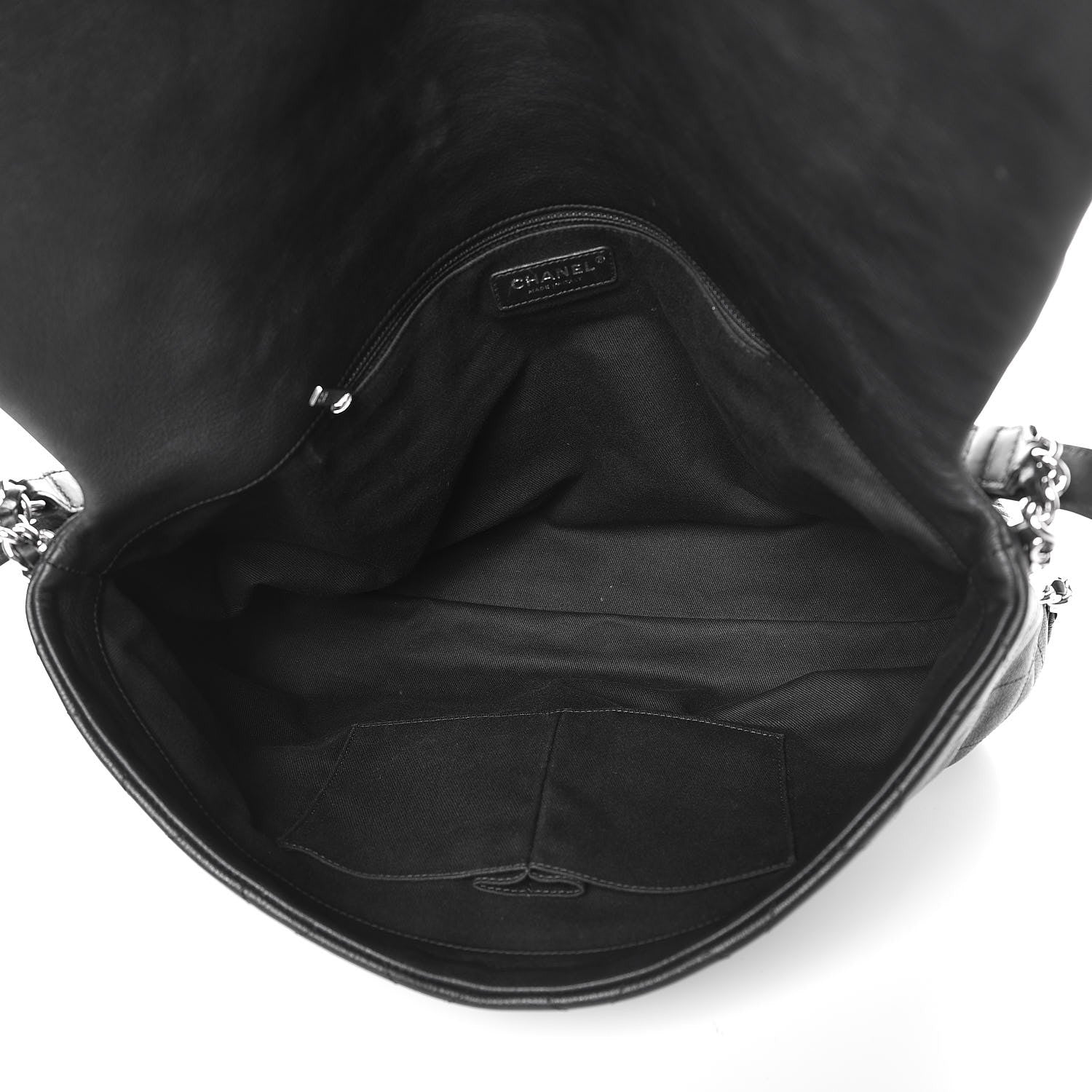 Chanel Grained Calfskin Stitched Medium Braided With Style Flap Black 5 of 7