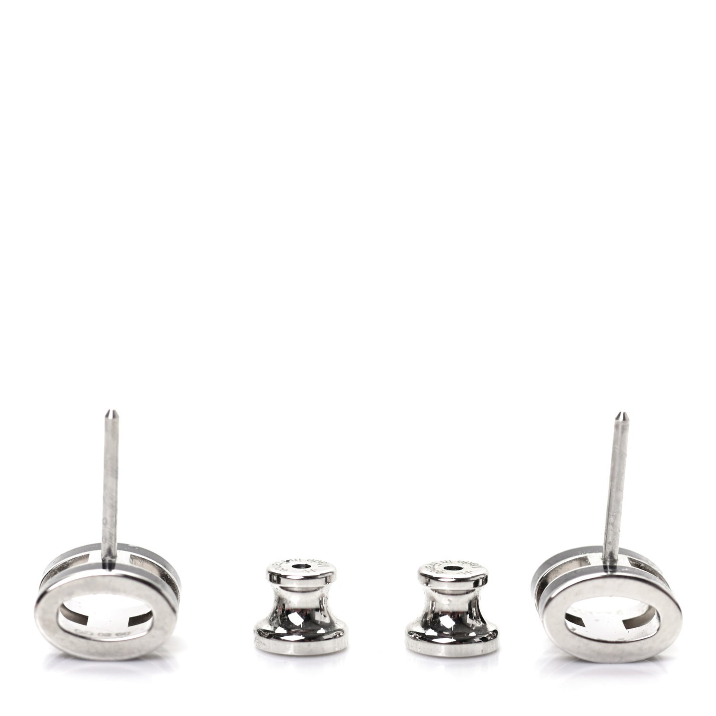 Palladium Lacquered Mini Pop H Earrings Black