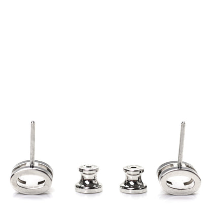 Hermes Palladium Lacquered Mini Pop H Earrings Black 3 of 4