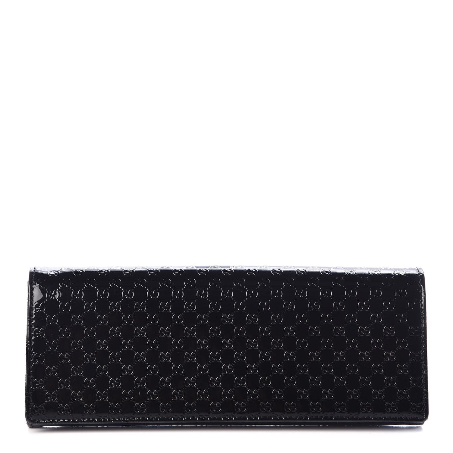 Patent Microguccissima Small Broadway Clutch Black