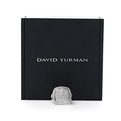 David Yurman Sterling Silver Diamond 14mm Albion Pave Ring 52 6 5 of 5