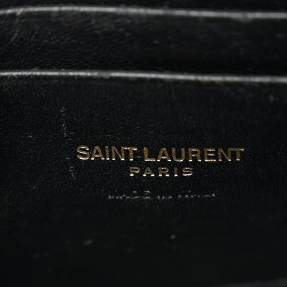 Saint Laurent Grain De Poudre Matelasse Monogram Mini Lou Camera Bag Black 7 of 13