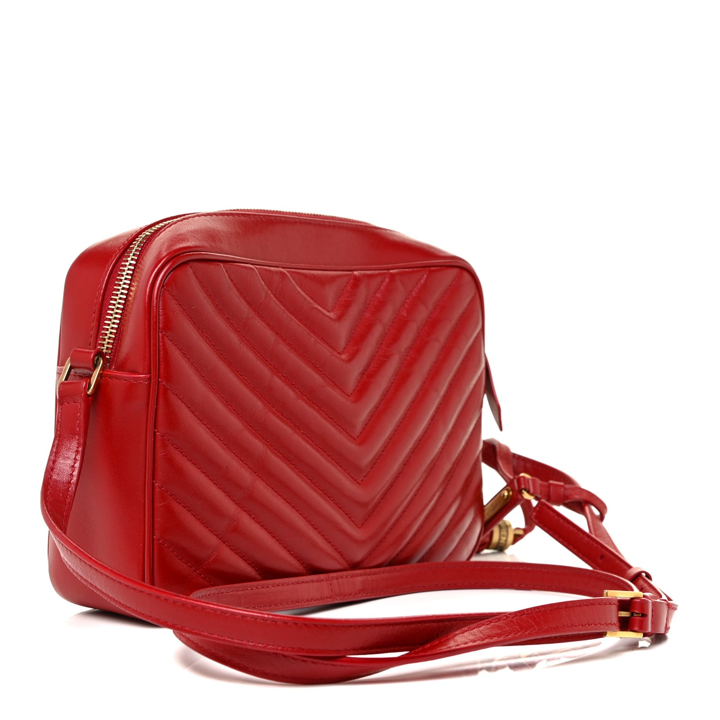 Calfskin Matelasse Monogram Lou Camera Bag Red