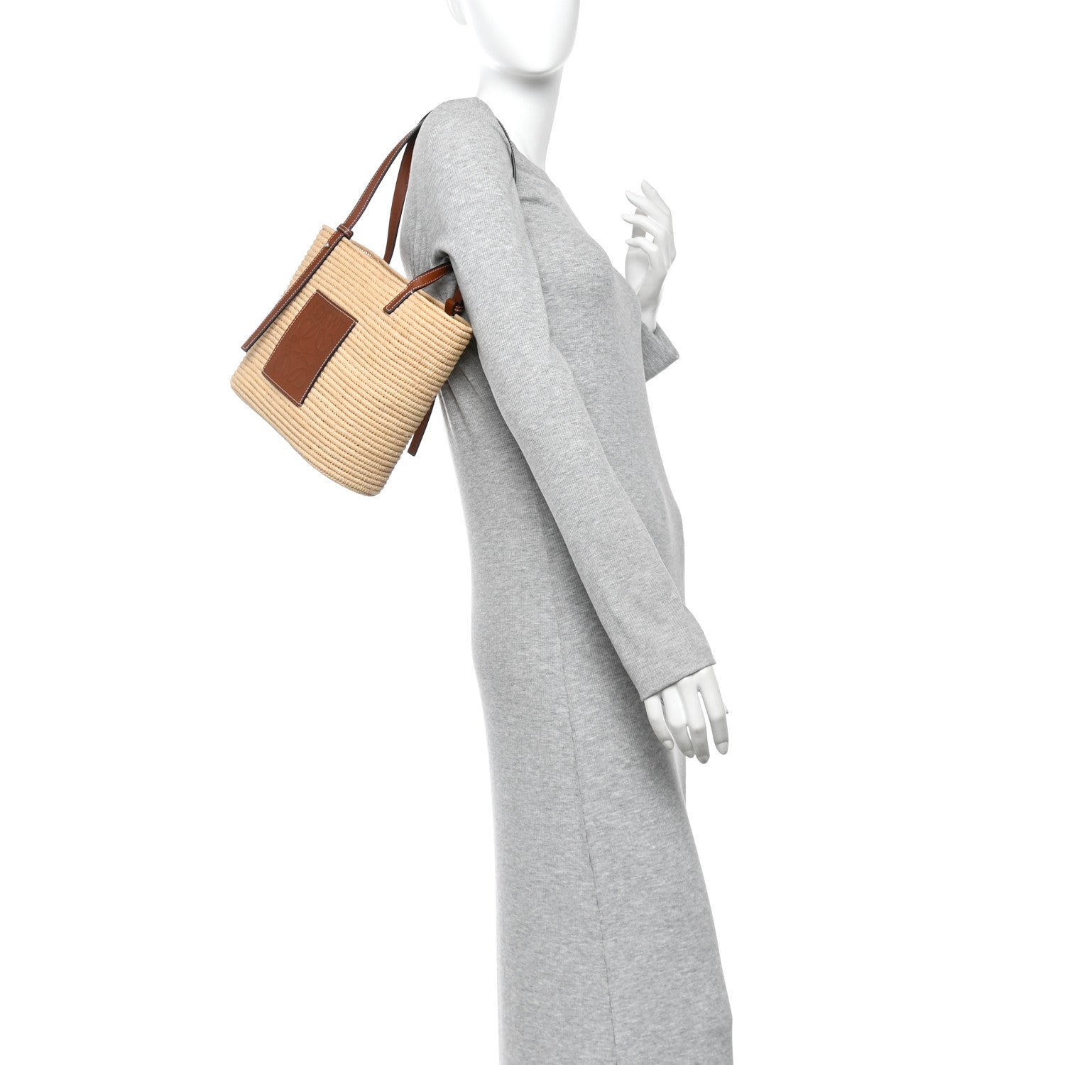 Loewe Raffia Small Square Basket Tote Bag Natural Tan 2 of 9
