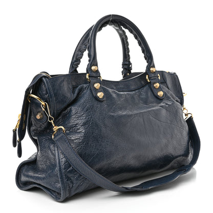 Balenciaga Agneau Giant 12 Gold Hardware City Bleu Obscur 3 of 10