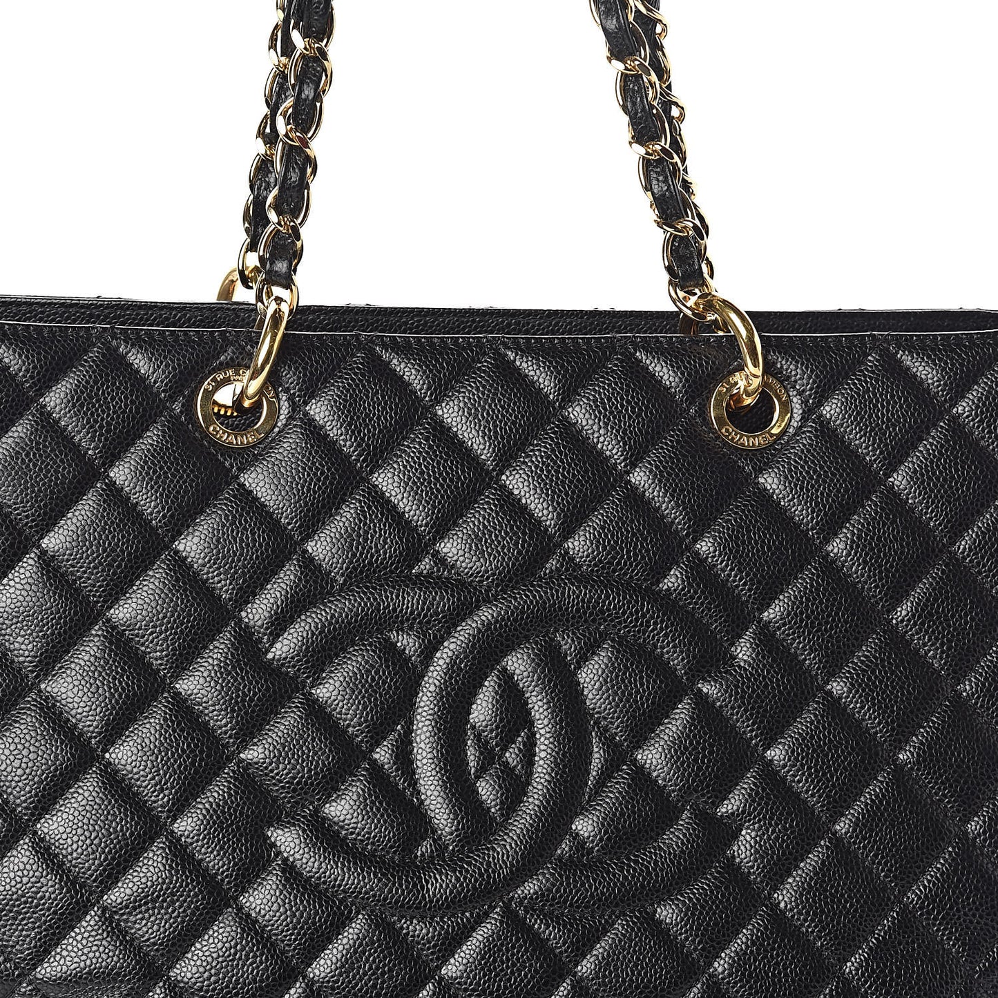 Caviar Quilted XL Grand Shopping Tote GST Black