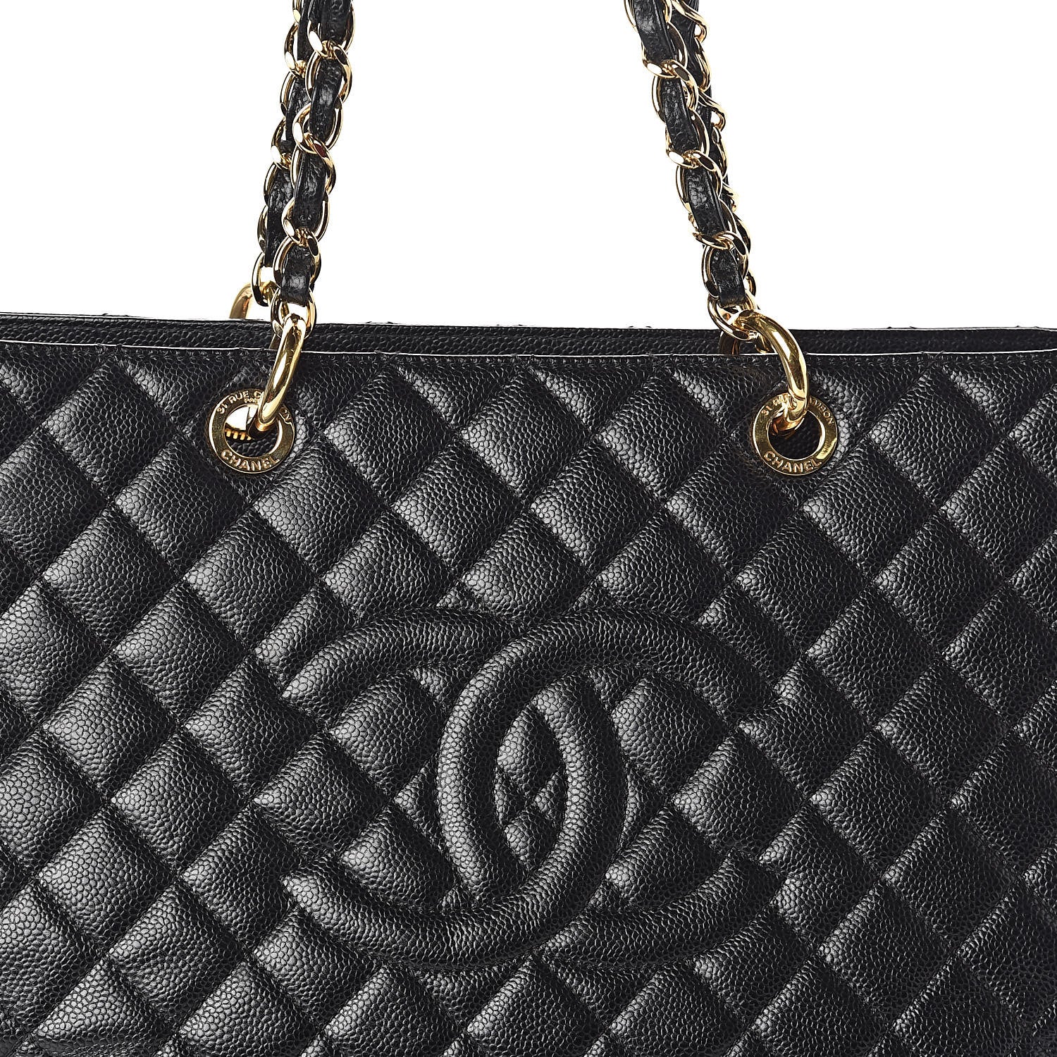 Chanel Caviar Quilted XL Grand Shopping Tote GST Black 8 of 11