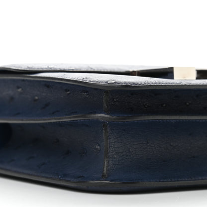 Hermes Ostrich Constance 24 Bleu De Malte 8 of 9