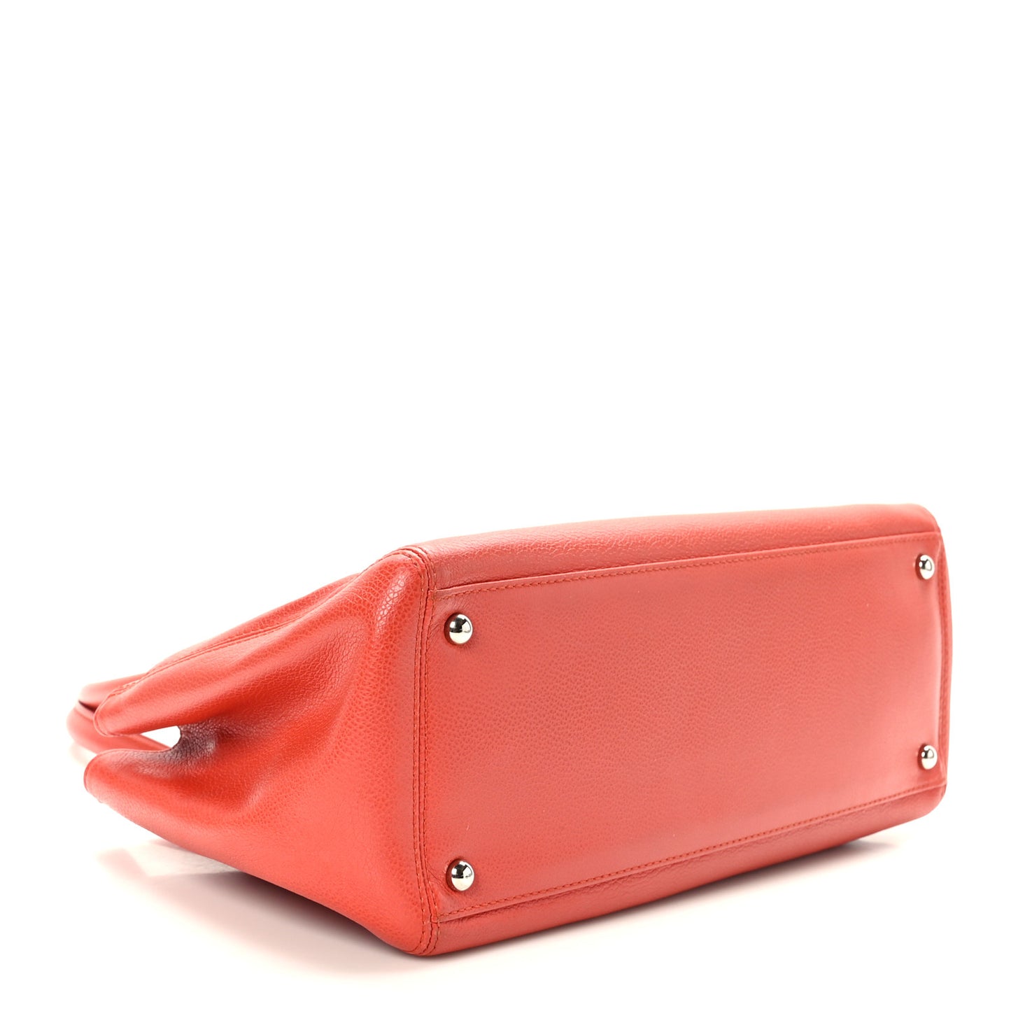 Calfskin Small Cerf Executive Shopper Tote Red