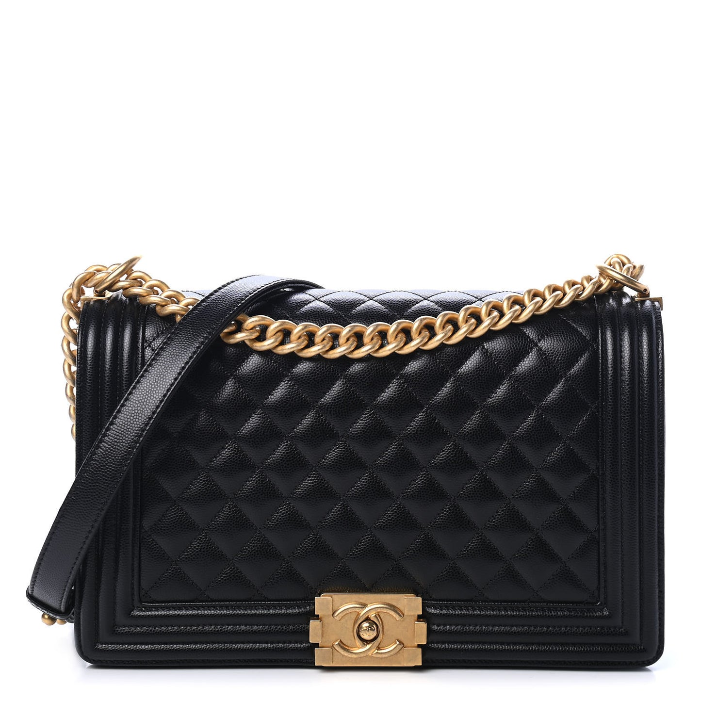 Caviar Quilted New Medium Boy Flap Black