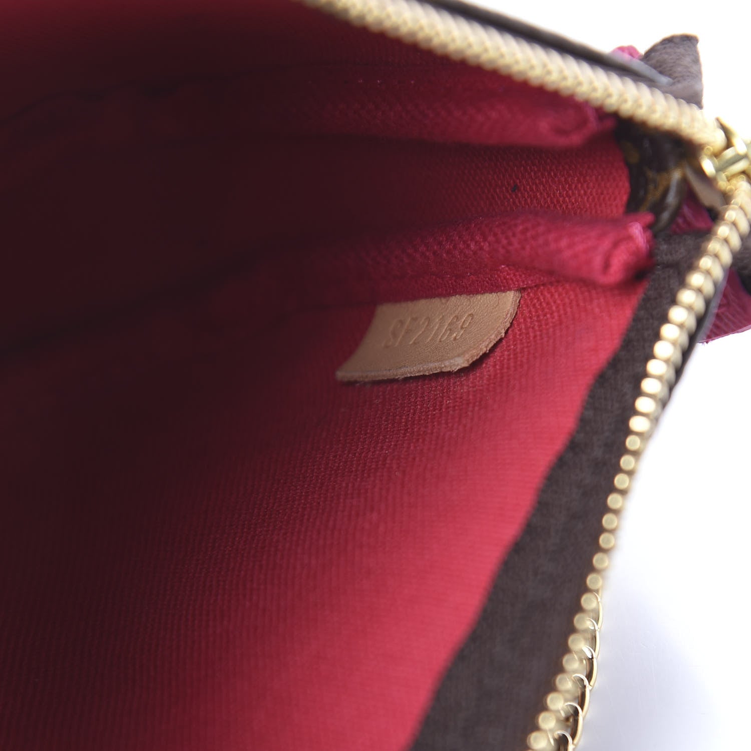 Louis Vuitton Monogram 2019 Christmas Animation Mini Courchevel Pochette Accessories Fuchsia 6 of 8