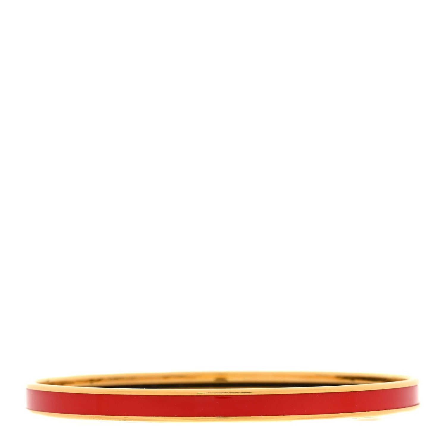 Hermes Enamel Extra Narrow Uni Bracelet 62  Rouge Jumping 3 of 6