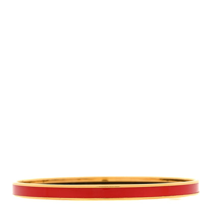 Hermes Enamel Extra Narrow Uni Bracelet 62  Rouge Jumping 3 of 6