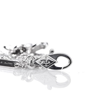 Van Cleef & Arpels 18K White Gold Diamond Mini Frivole Bracelet 4 of 6
