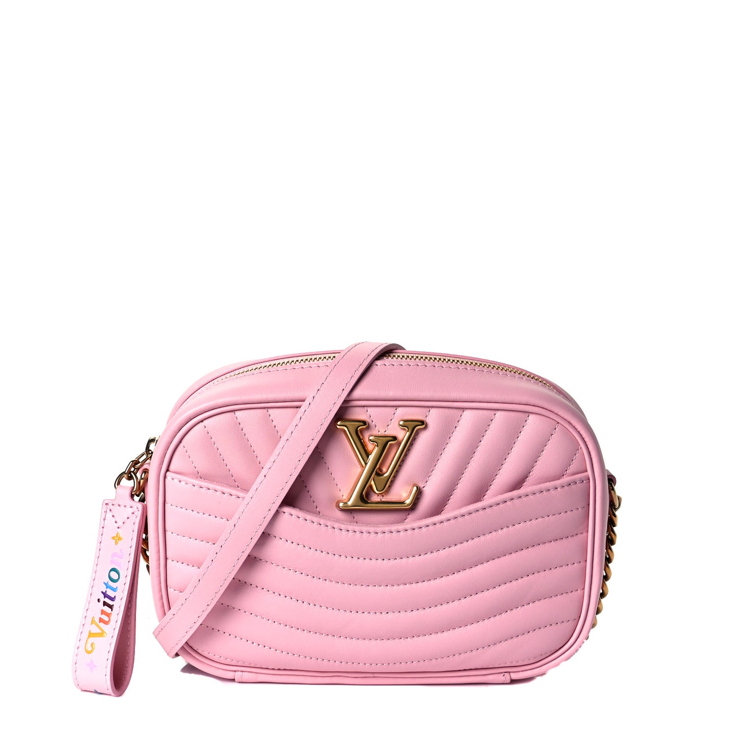 Calfskin New Wave Camera Bag Smoothie Pink