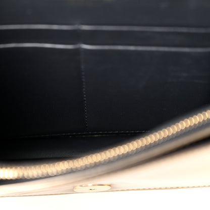 Christian Dior Metallic Patent Micro-Cannage Diorama Wallet on Chain Pouch Gold 5 of 9