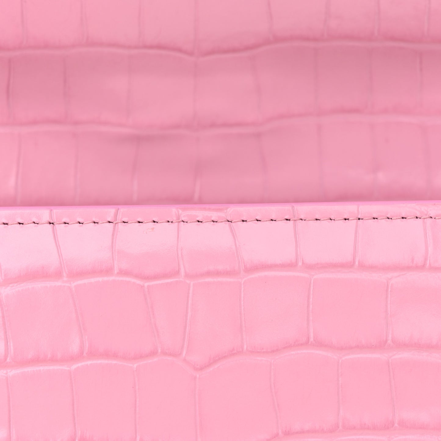 Calfskin Crocodile Embossed Le Grand Bambino Pink