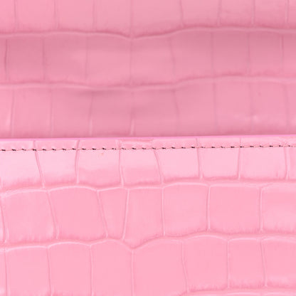 Jacquemus Calfskin Crocodile Embossed Le Grand Bambino Pink 11 of 13