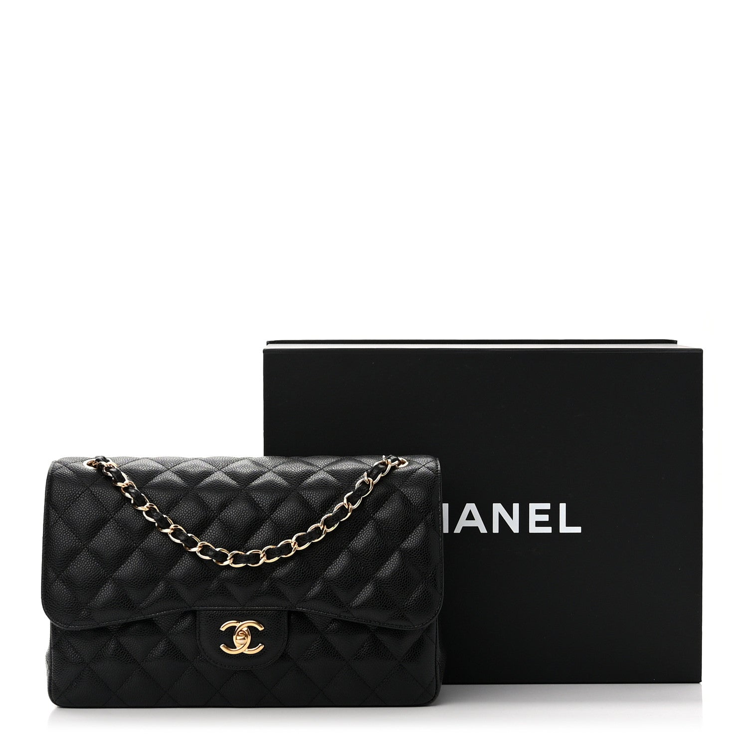 Chanel Caviar Quilted Jumbo Double Flap Black 10 of 10