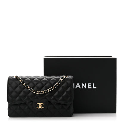 Chanel Caviar Quilted Jumbo Double Flap Black 10 of 10