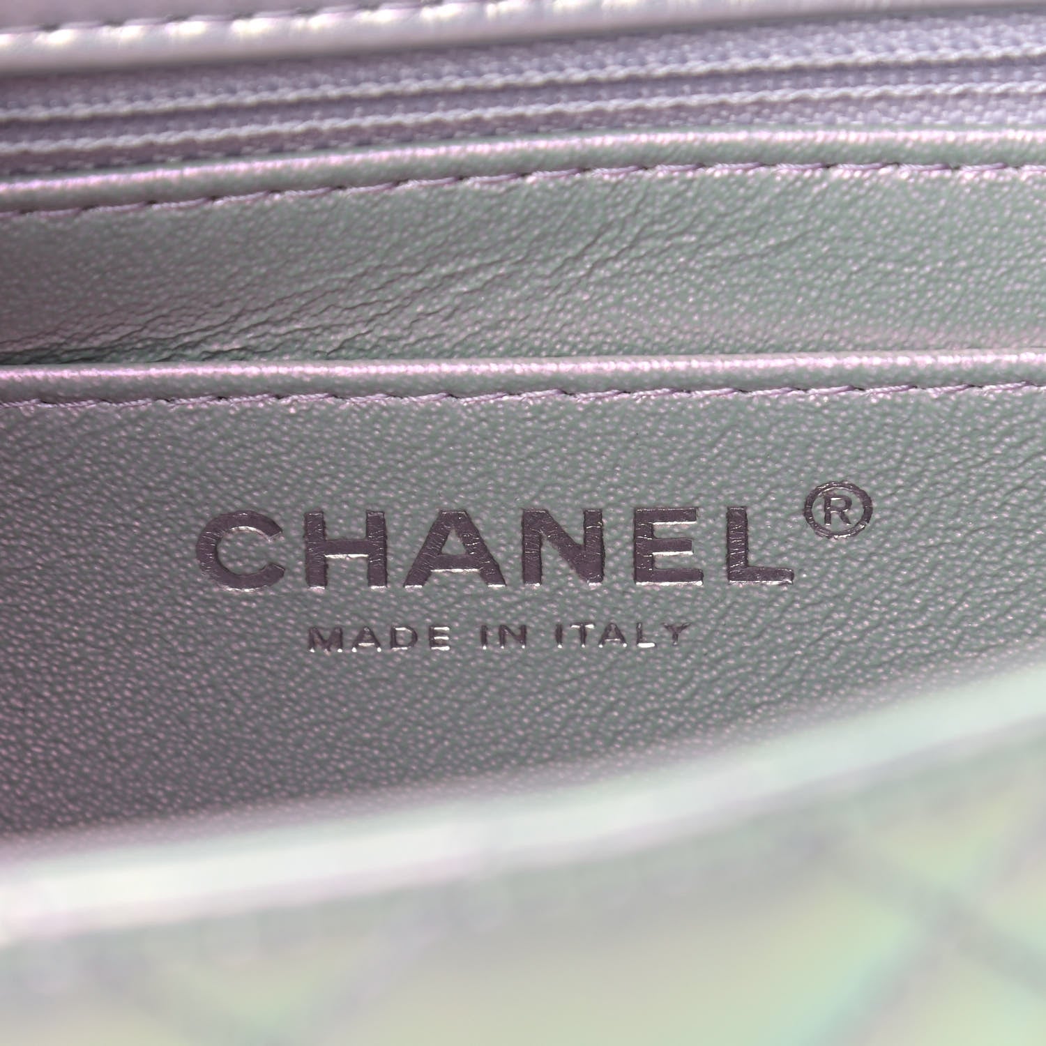 Chanel Iridescent Lambskin Quilted Mini Square Flap Light Purple 6 of 11