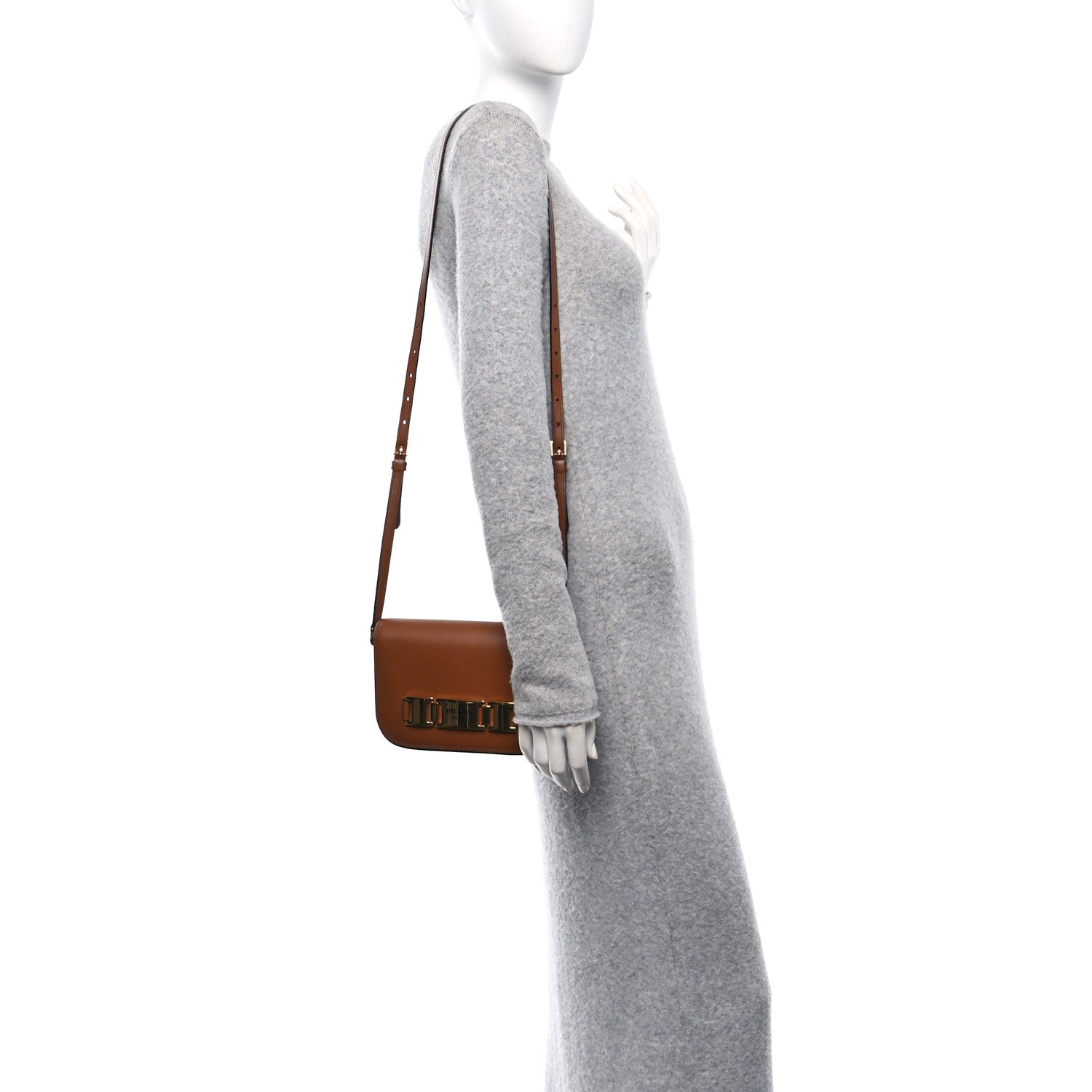 Prada City Calf Flap Shoulder Bag Cognac 2 of 9