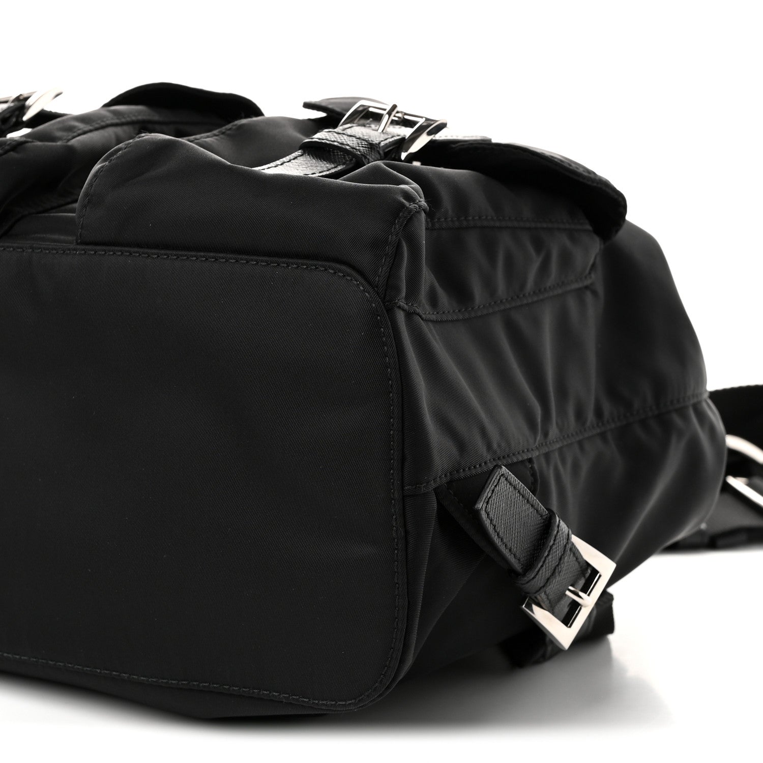 Prada Re-Nylon Vela Saffiano Small Backpack Black 9 of 9