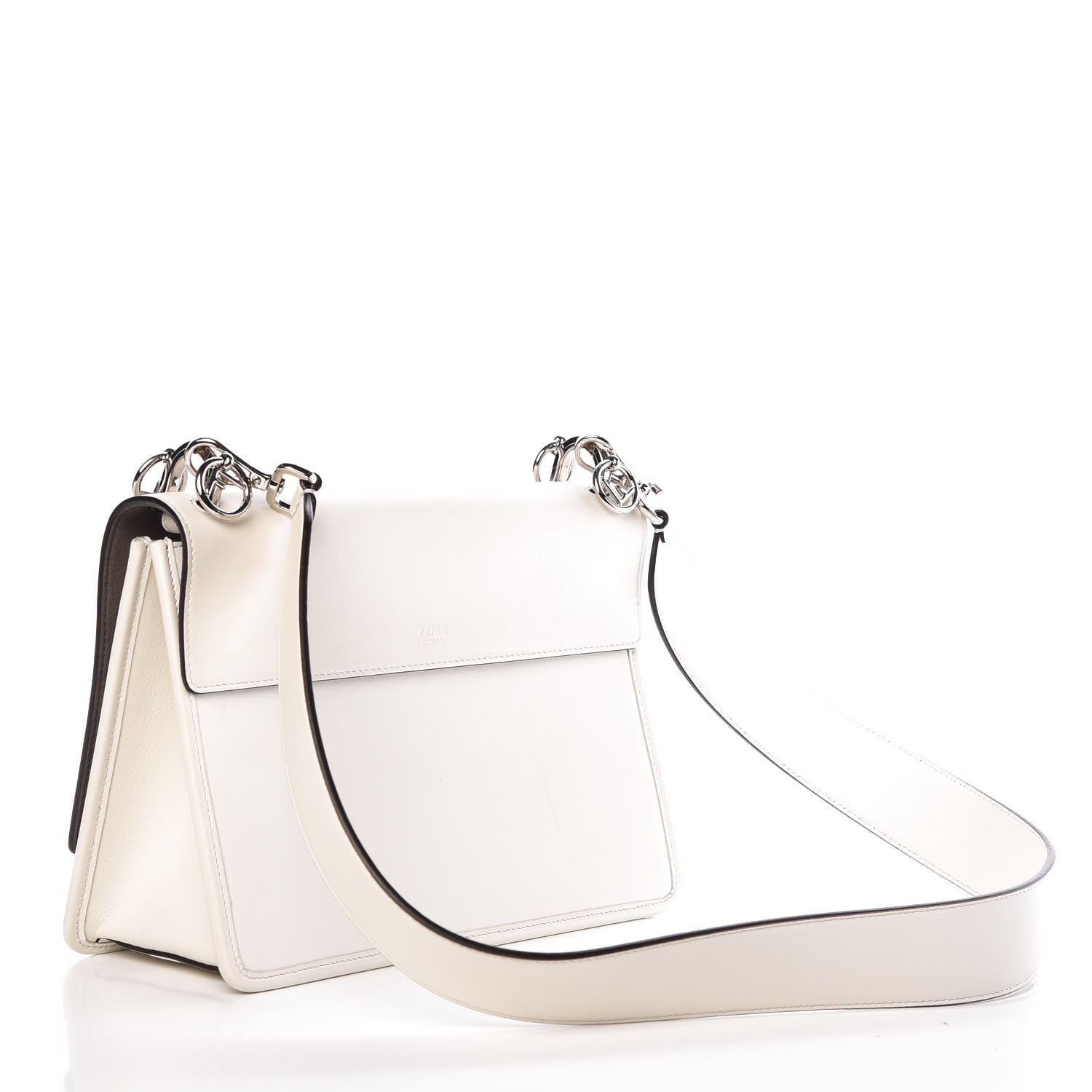 Fendi Vitello Century Opaco F is Fendi Kan I Shoulder Bag White Ice 3 of 9