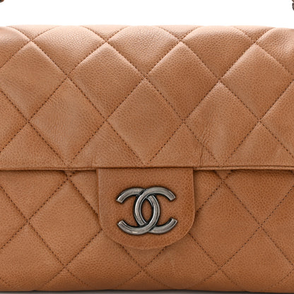 Chanel Caviar Quilted Coco Casual Flap Light Brown 7 of 9