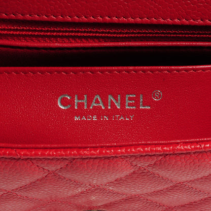 Chanel Caviar Quilted Mini Square Flap Red 6 of 9