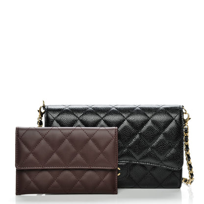 Chanel Caviar Quilted Wallet on Removable Chain Black 8 of 8