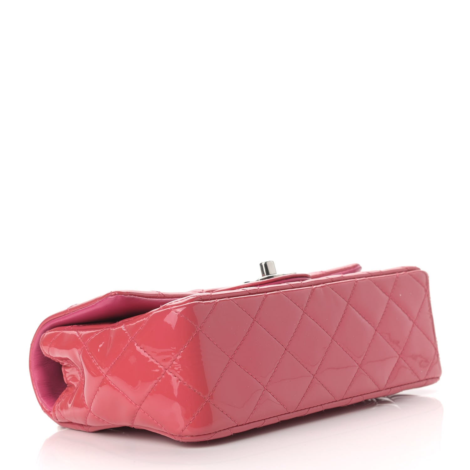 Chanel Patent Calfskin Quilted Mini Rectangular Flap Pink 4 of 11