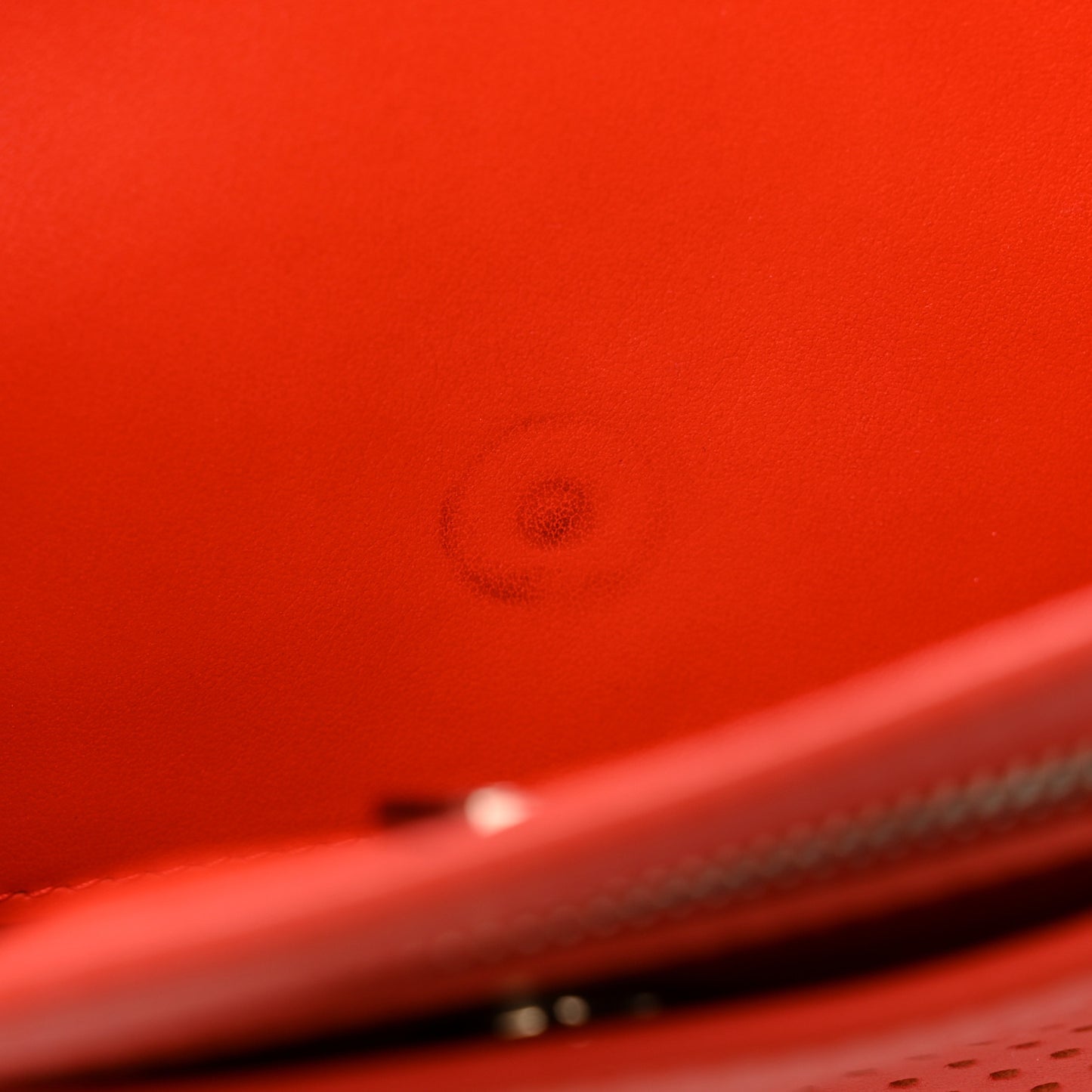 Lambskin Perforated Medium PS1 Satchel Fire Red