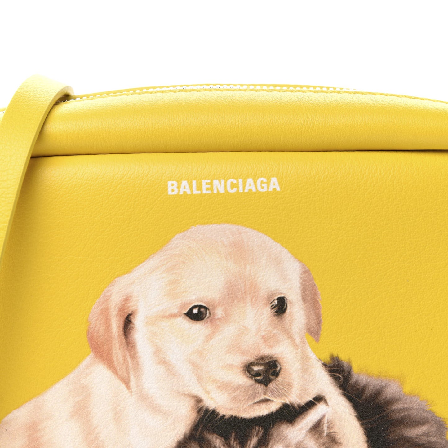 Calfskin Puppy and Kitten Everyday S Camera Bag Yellow