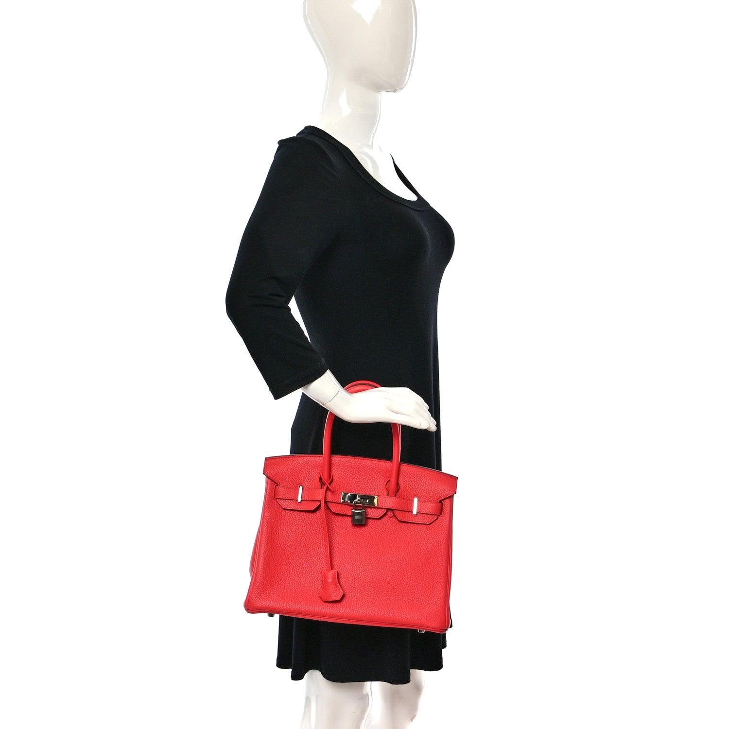 Hermes Togo Verso Birkin 30 Rose Texas Orange 2 of 10