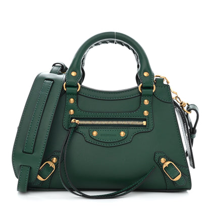 Balenciaga Smooth Calfskin Neo Classic Gold Hardware Mini City Forest Green 1 of 12