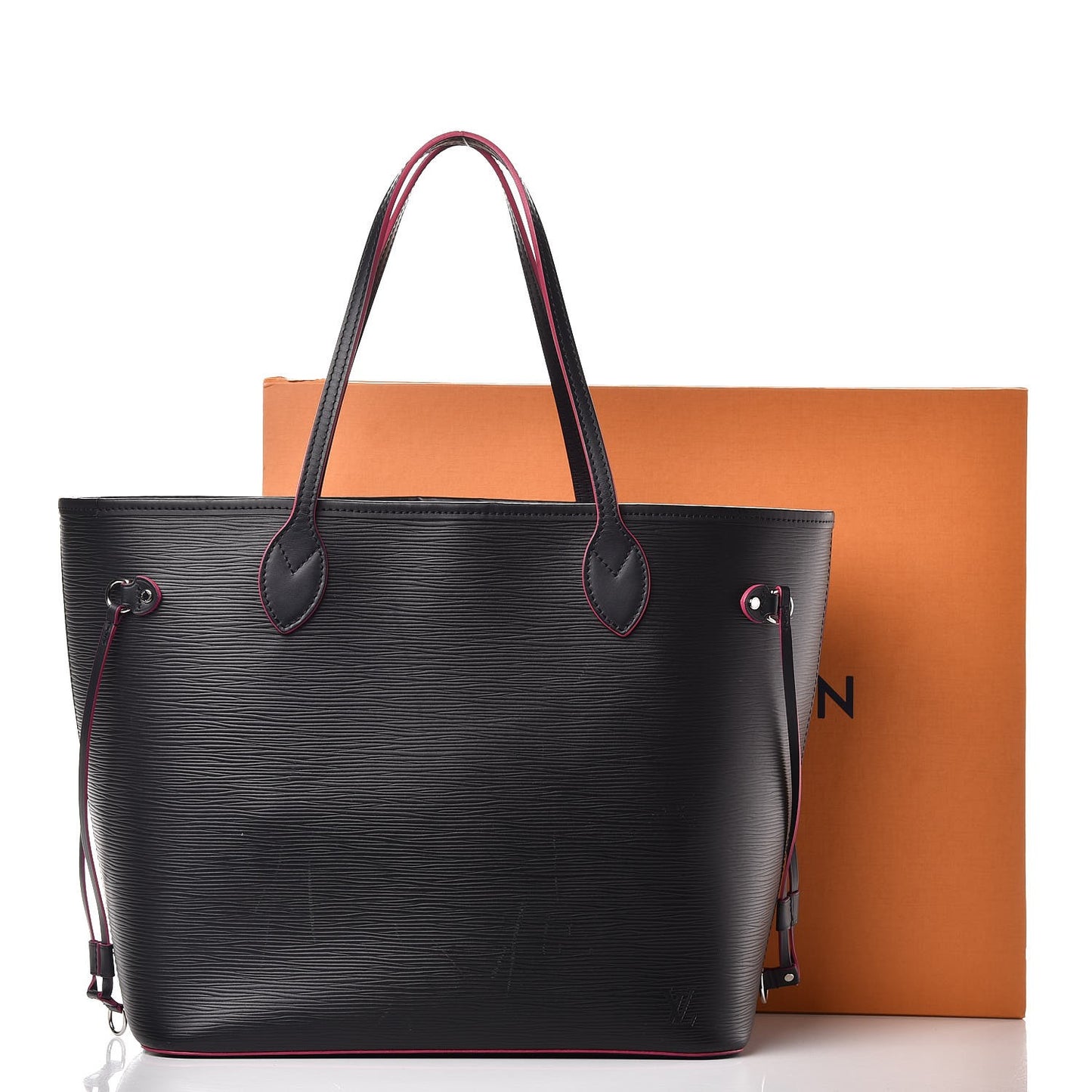 Epi Neverfull MM Black Hot Pink