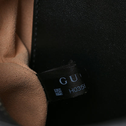 Gucci Calfskin Matelasse Aria Small GG Marmont Chain Shoulder Bag Black 7 of 12