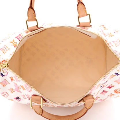 Louis Vuitton Watercolor Aquarelle Speedy 35 White 5 of 9