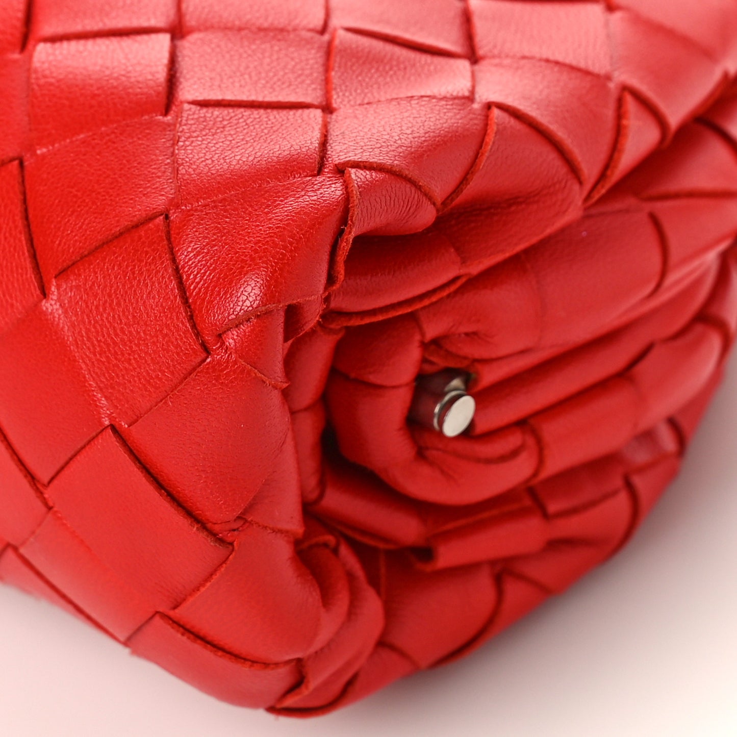 Nappa Intrecciato The Mini Pouch Bright Red